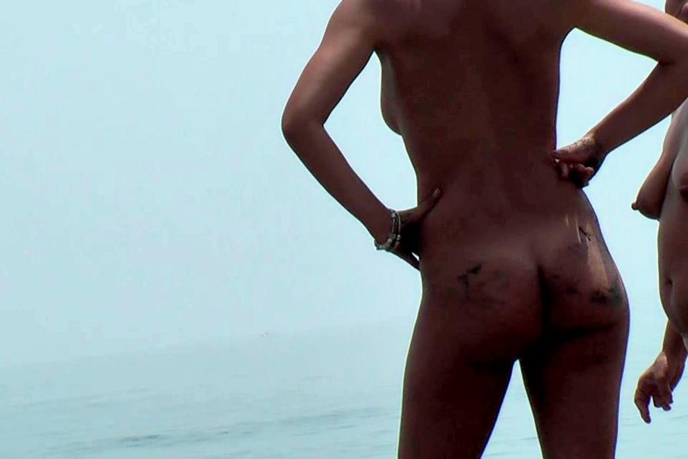 Nude Butt On Beach